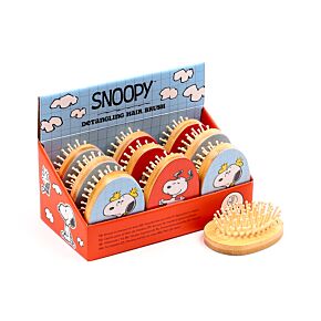 Brosse à Cheveux en Bambou - Snoopy & Woodstock 
