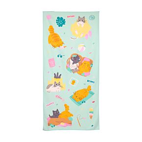Serviette de Plage en Microfibre - Beans & Co Chats 