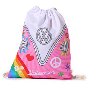 Sac à Cordons en Plastique Recyclé rPET Volkswagen - Van Bus Combi VW T1 Summer Love Sac à Cordons en Plastique Recyclé rPET Volkswagen - Van Bus Combi VW T1 Summer Love