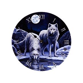 Horloge Lisa Parker - Loups Guerriers de l'Hiver Horloge Lisa Parker - Loups Guerriers de l'Hiver