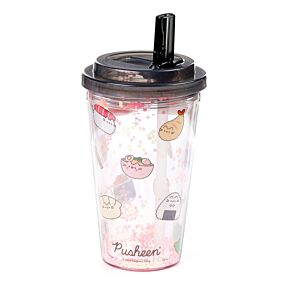 Gobelet Double-Paroi incassable avec paille Pusheen le Chat Sushi Club Gobelet Double-Paroi incassable avec paille Pusheen le Chat Sushi Club