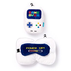 Coussin de Voyage Relaxeazzz Peluché 2-en-1 avec Masque Yeux Game Over - Console de Jeu Vidéo Coussin de Voyage Relaxeazzz Peluché 2-en-1 avec Masque Yeux Game Over - Console de Jeu Vidéo