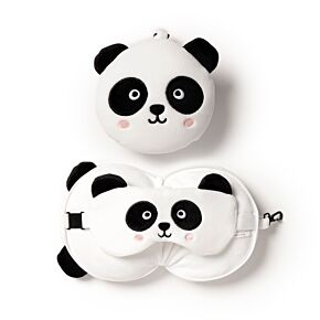 Coussin de Voyage Relaxeazzz Peluché 2-en-1 avec Masque Yeux - Panda Coussin de Voyage Relaxeazzz Peluché 2-en-1 avec Masque Yeux - Panda