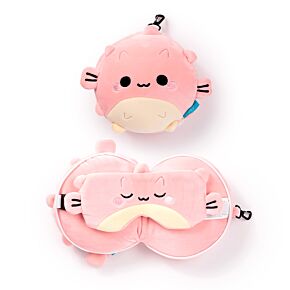 Relaxeazzz Adoramals Puff le Poisson Globe Coussin de voyage 2 en 1 Relaxeazzz Adoramals Puff le Poisson Globe Coussin de voyage 2 en 1