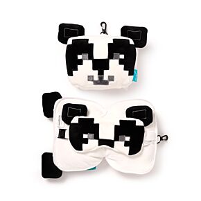 Coussin de Voyage Relaxeazzz Peluché 2-en-1 avec Masque Yeux - Minecraft Panda 