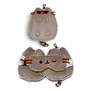 Relaxeazzz Pusheen Chat avec Lunettes de soleil Coussin de voyage 2en1 