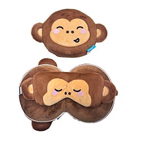 Relaxeazzz Jeremy le Singe Coussin de voyage 2 en 1 Relaxeazzz Jeremy le Singe Coussin de voyage 2 en 1