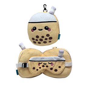 Relaxeazzz Bubble Tea Coussin de voyage 2 en 1 - Foodiemals 