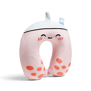 Coussin de Voyage Relaxeazzz Peluché Mémoire de Forme - Foodiemals Bubble Tea 