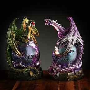 Figurine LED Dark Legends - Oeuf de Dragon sur Géode
