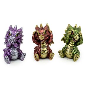 Lot de 3 Figurines Elements - Bébés Dragons 3 Sens