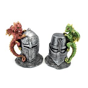 Bébé Dragon sur Casque de Chevalier - Elements 