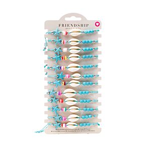 Bracelets - Perles bleues avec Coquillages & Etoile de mer