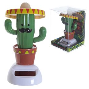 Figurine Solaire - Cactus avec Sombrero