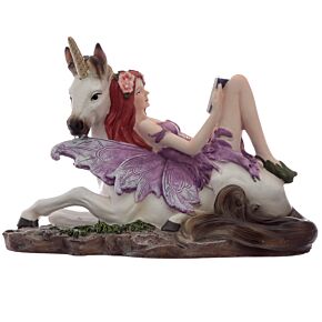 Figurine Fée - Fleur d&#039;Eté avec Licorne