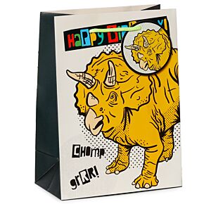 Sac Cadeau Dinosauria - Dinosaure Joyeux Anniversaire (Moyen)