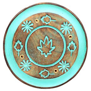 Porte-encens Attrape-cendres Bois de Manguier - Feuille