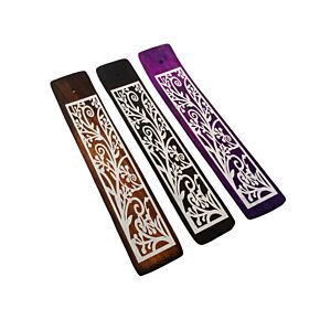 Porte Encens Attrape-cendres en Bois de manguier  - Motif branches