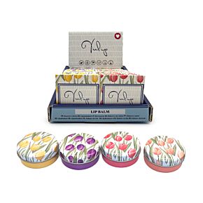 Baume à Lèvres dans Boîte en Etain - Tulipes