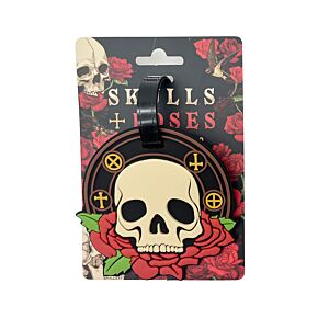 Etiquette de Bagage en PVC - Skulls & Roses 