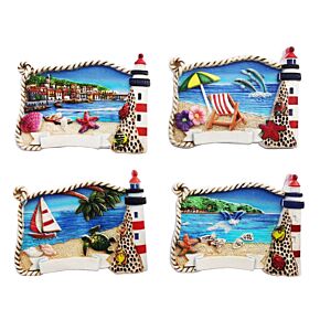 Aimant Souvenir 3D Bord de Mer - Phare