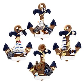 Aimant Souvenir Peint à la main Bord de mer - Ancre Aimant Souvenir Peint à la main Bord de mer - Ancre