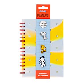 Bloc-notes A5 en silicone avec Charmes - Peanuts Snoopy & Woodstock
