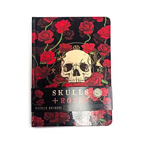 Bloc-notes A5 en papier recyclé - Skulls & Roses 
