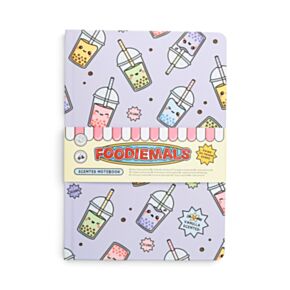 Bloc-notes A5 parfumé en papier recyclé - Foodiemals Bubble Tea 