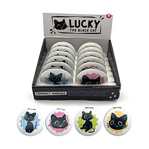 Miroir de Poche - Lucky le Chat Noir