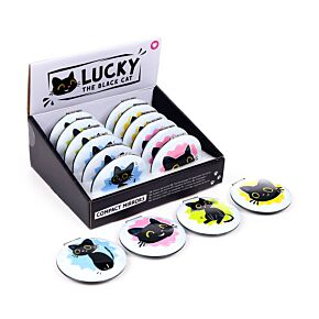 Miroir de Poche - Lucky le Chat Noir