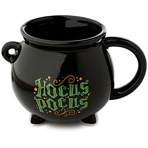 Mug en Céramique Hocus Pocus - Forme de Chaudron de Sorcière Noir Mug en Céramique Hocus Pocus - Forme de Chaudron de Sorcière Noir