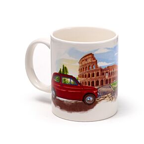 Mug en Porcelaine - Fiat 500 Rome 