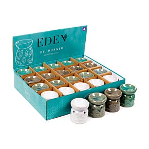 Petit brûleur à huile en céramique avec motifs feuilles Petit brûleur à huile en céramique avec motifs feuilles