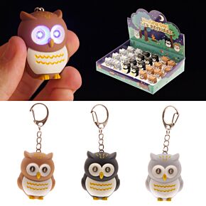 Porte-Clés Sonore LED - Hibou Chouette