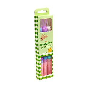 Lot de 3 Stylos Pointe fine Lapin - Springtime Printemps