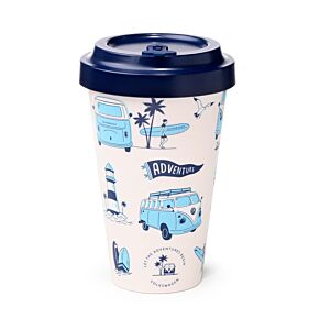 Mug de Voyage 400ml en Plastique Recyclé Rpet Volkswagen - Van Bus Combi VW T1 Explore More Mug de Voyage 400ml en Plastique Recyclé Rpet Volkswagen - Van Bus Combi VW T1 Explore More
