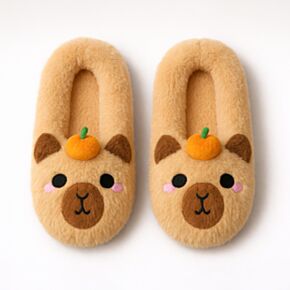 Chaussons Anti-dérapants Peluchés (EU36-38/UK3-5) - Capybara 