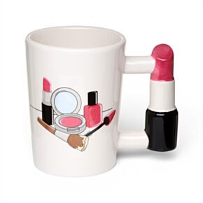 Mug à anse en forme de rouge à lèvres