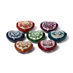 Porte-encens Stéatite - Cœur gravé Chakra