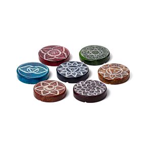 Porte-encens Stéatite - Cercle gravé Chakra 