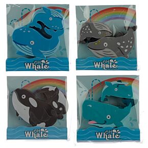 Lot de 2 Gommes - Baleine Lot de 2 Gommes - Baleine