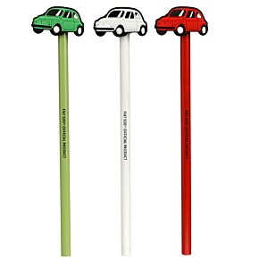 Crayon Embout Décoratif PVC Fiat 500 - Voiture Rétro