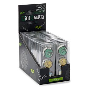 Lot de 3 Gommes Dinosauria - Dinosaure