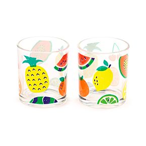 Lot de 2 Verres 250ml - Summer Fruits Lot de 2 Verres 250ml - Summer Fruits
