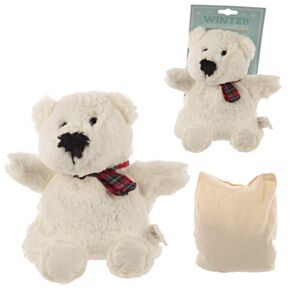 Bouillotte Sac de Blé Micro-ondable Snuggables - Ours Polaire