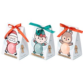 Boule de Bain avec Emballage Cadeau Festive Friends - Personnages de Noël Boule de Bain avec Emballage Cadeau Festive Friends - Personnages de Noël