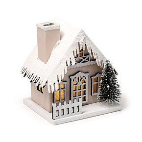 Maison de Noël à LED - Toit couvert de Neige