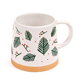Mug en grès - Branches de Sapin et Baies