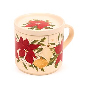 Ensemble Mug Porcelaine & Dessous de Verre - Plantes de Noël Ensemble Mug Porcelaine & Dessous de Verre - Plantes de Noël